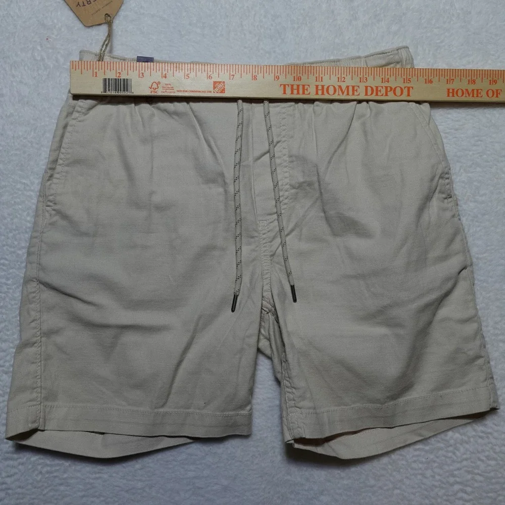 Faherty Essential Drawstring Shorts Men's Small Stone Beige 6.5